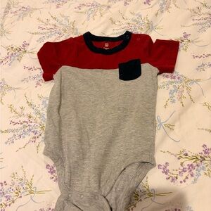 GAP Red and Black Baby Onesie